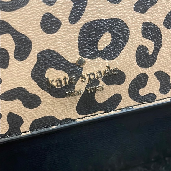 Kate Spade Leopard Print Crossbody Bag - Black and Beige NWOT - Picture 2 of 9
